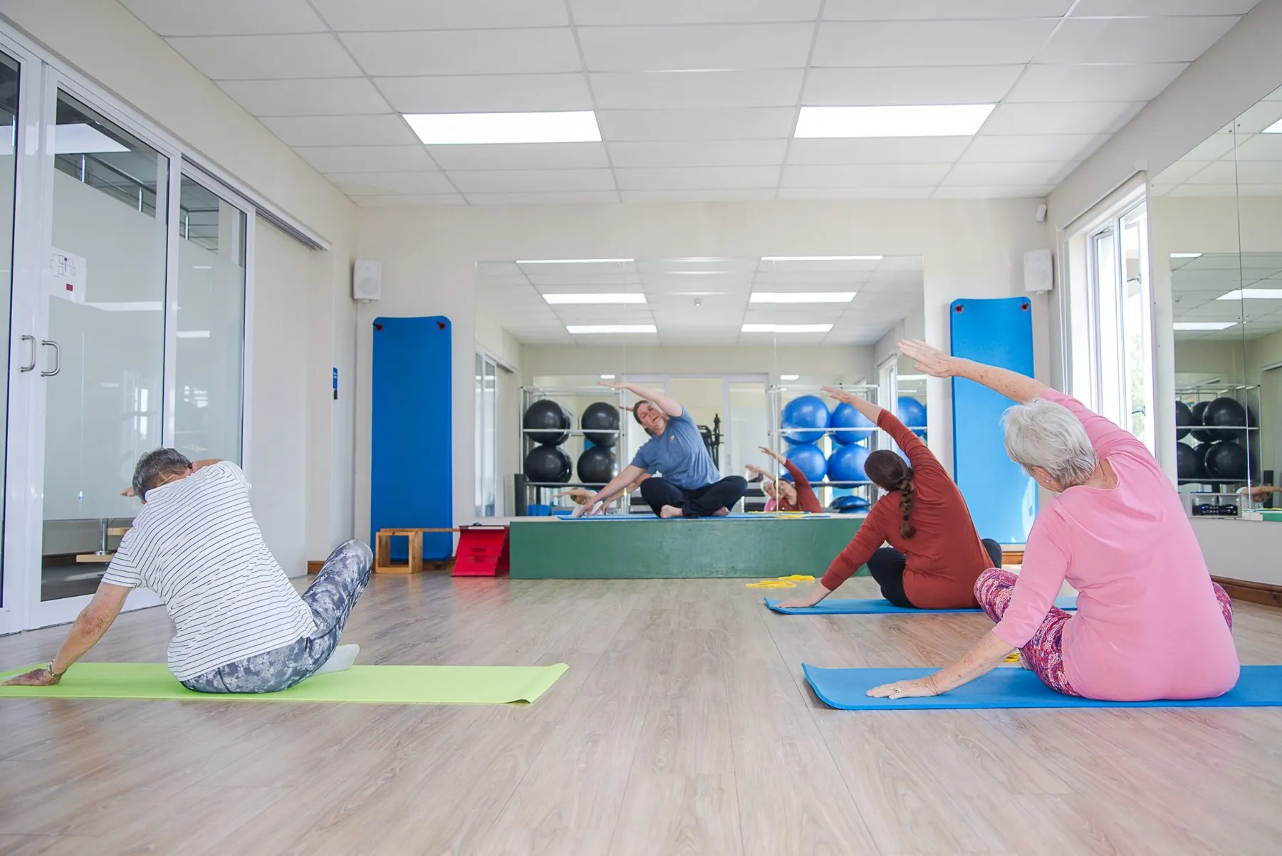 A group exercise class